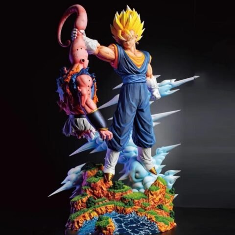 32cm Dragon Ball Z Vegito vs Majin Buu premium action figure with scenic base