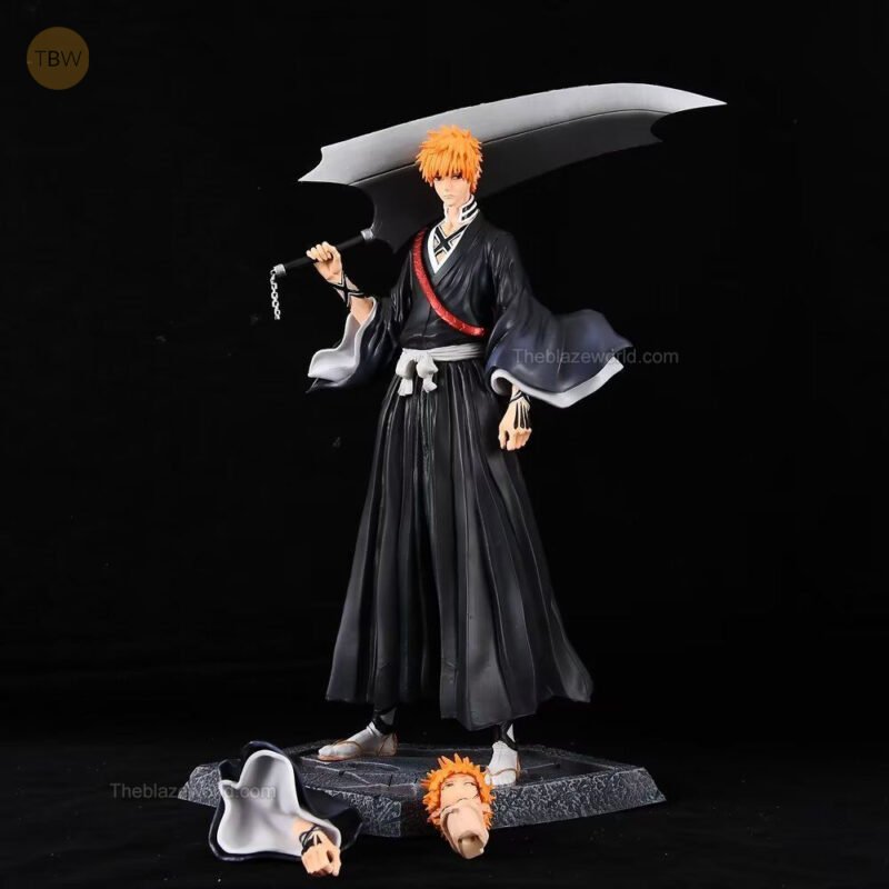 Ichigo Kurosaki 33cm Bleach action figure with swappable face and pose – anime collectible India