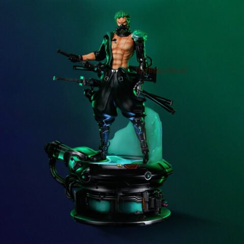 Roronoa Zoro Cyberpunk Figure 42cm – Premium One Piece Anime Collectible Statue