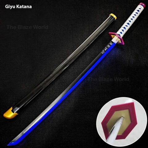 Giyu Tomioka Neon Katana 104cm LED Sword – Demon Slayer Replica