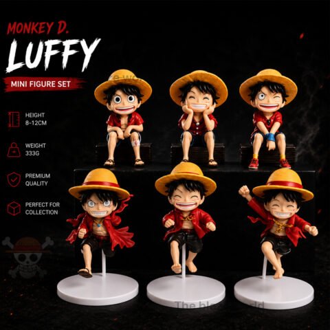 One Piece Luffy Happy Faces Figure Set of 6
