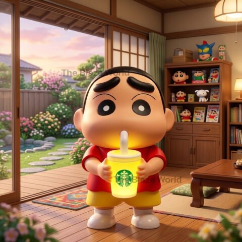 Shinchan LED Figure with glowing cup
